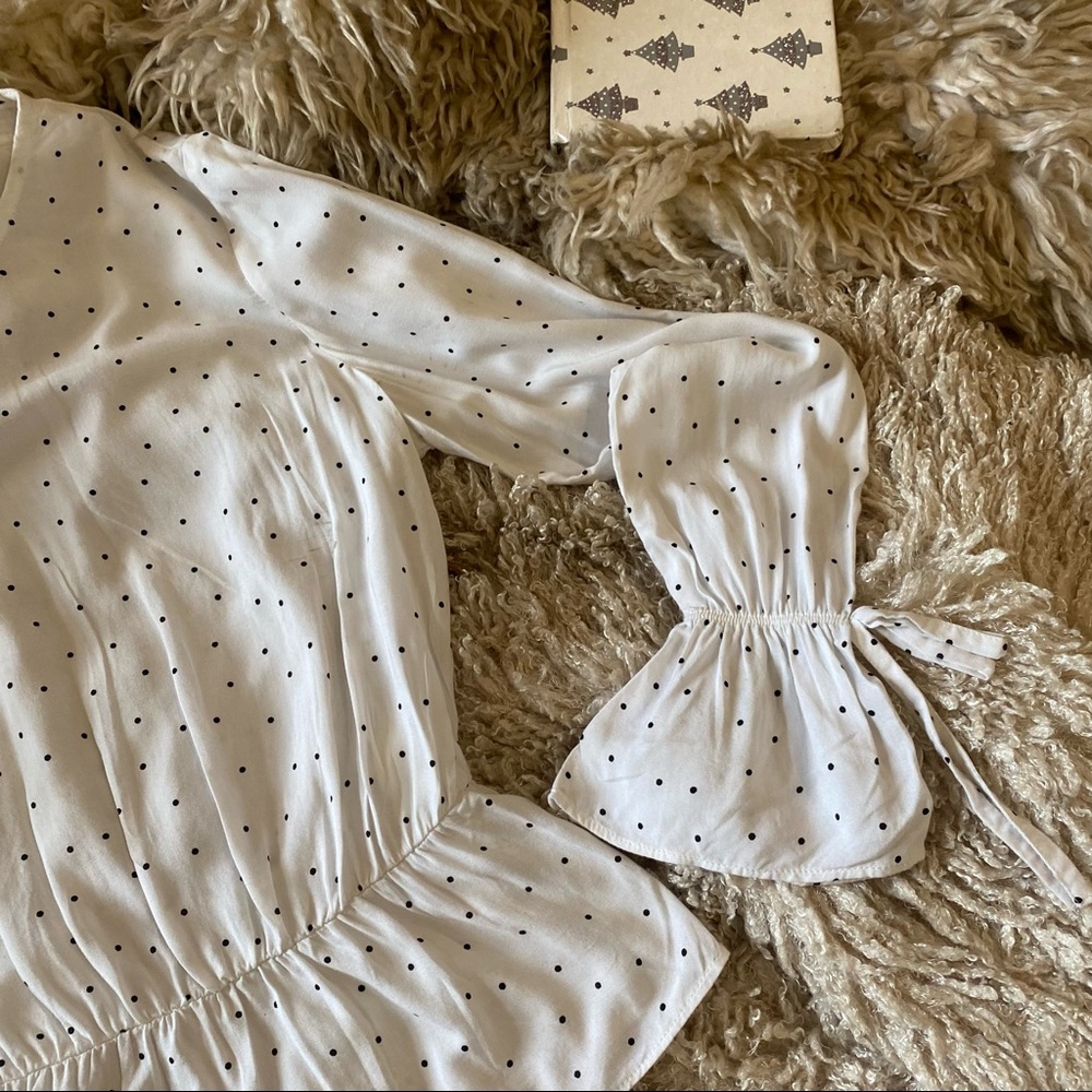 Bershka Polka dot Peplum top - Picture 2 of 5